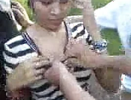 A very sexual Malaysian teen gives blow jobs in front of many boys