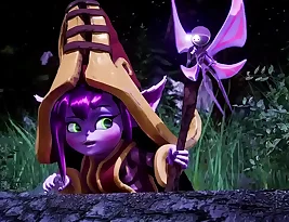 A fun cartoon with League of Legends Yordle characters called Lulu.