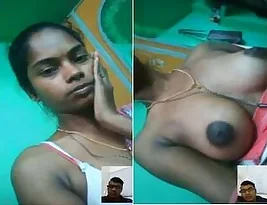 Young woman from a small village sends big boobs to her lover on phone