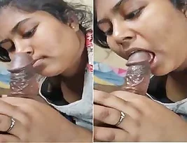 College girl gives blow job to porn star like in porn movie.