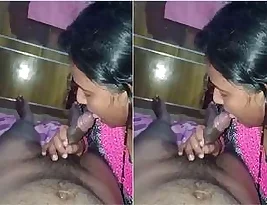 Young Indian house wife giving blow job