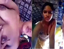 Young woman from a village showing her breasts and vagina