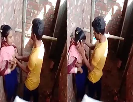 Hot college girl from India gives blow job and breast job to her lover.