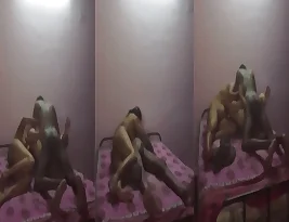 There is a plate of sex with an aunt with three girls for your pleasure