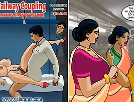 Marital affairs of a mature South Indian woman named Velamma in front of the railway tracks.
