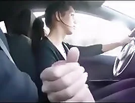 Pretty Uber driver seduces her passenger
