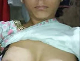 Beautiful Muslim girl showing her big chest