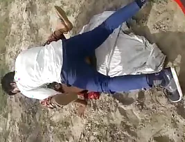Randis has outdoor sex with two men.