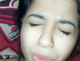 A hot girlfriend has loud and raspy moans while being fucked hard by her boyfriend.