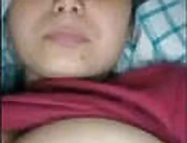 Indian girl flaunts her big boobs in a video call