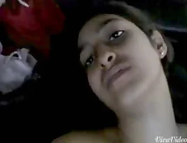 Pretty slim Indian woman having sex in car