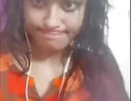 Beautiful Indian girl showing off her charms