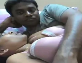 A well-endowed Indian housewife in her prime gets her breasts fondled and her private part kissed and stroked with the finger.