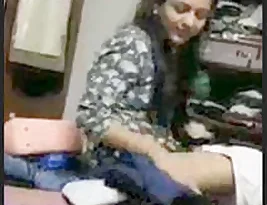 Stepmother changing clothes after hot sex with stepson