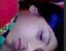 Shy Indian girl in front of her boyfriend