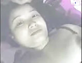Intimacy moments of a desi married couple with breast compression and facial satisfaction