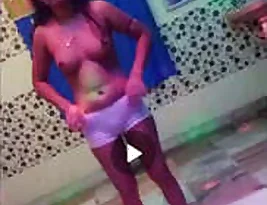 Hot Indian woman strips during Holi celebration