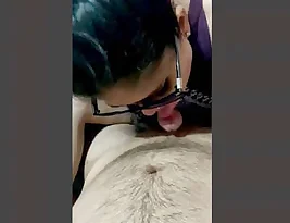 Beautiful blowjob and riding the dick until it is freed.
