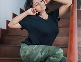 A sex deprived girl from Sri Lanka mastubates with her tits and gets deep and hard penetration from her boyfriend