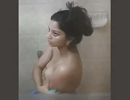 Stepbrother spies Beautiful Indian girl Bain during her bath.