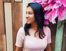Part of a Tamil girl from Malaysia on video call.