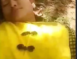 Beautiful Nepali woman having sex outside