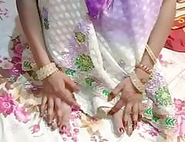 First-time experience of a young Indian couple’s intimate moments in a saree