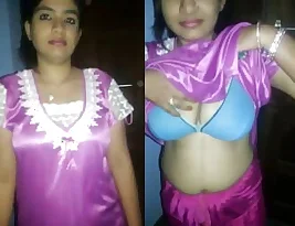 Young Indian couple enjoys themselves at their parent’s house.
