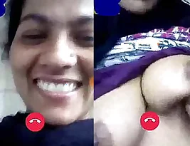Geeta Devi, a housewife from India, sharing her big breast in a video call.