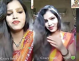 Young beauty from BD in Imo livestream in a saree