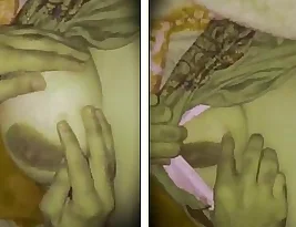 A pregnant Indian woman with her friend