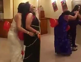 Hot Indian aunties play a sexy Holi game.