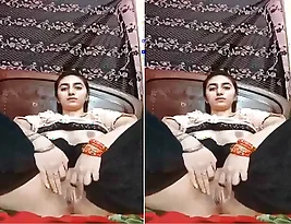 Young Pakistani woman enjoys sex play and showing her body.