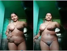 Clear phone used by Boudi while taking a bath in Bangla