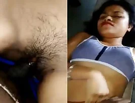 Amateur Indian girl with a tight pussy in action.