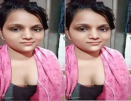 Pretty Indian girl exposing her breasts and genitalia in a thrilling summit.