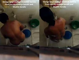Recorded with a hidden camera: Telugu Bhabhi bathing in high definition.