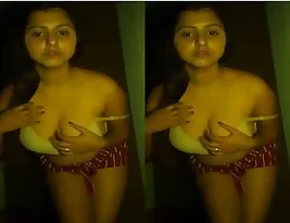Hot Indian girl exposes her big boobs and nice ass in part 2