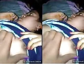 Steamy video of an Indian babe rubbing her boobs and stroking herself with her fingers.