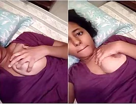 Beautiful Indian girl shows her breasts and has some fun.