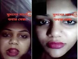 A horny Indian girl rubs her clit and presses her boobs