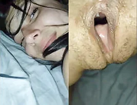 A beautiful woman gets pleasure while helping her lover to cum and moan.