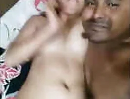 Passionate kiss and sex scene with a hot Indian couple