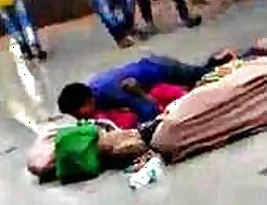 Train station threesome with a horny wife