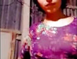 A pretty woman from a small village shows her innocent genitals.