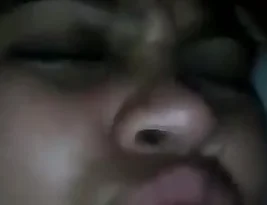 A wife from a village having sex at night and making noise.