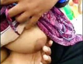 Finger play with big Indian boobs