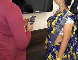 A seductive house wife of Indian descent tempts a TV repairman to have sex with her in this with real Hindi audio.